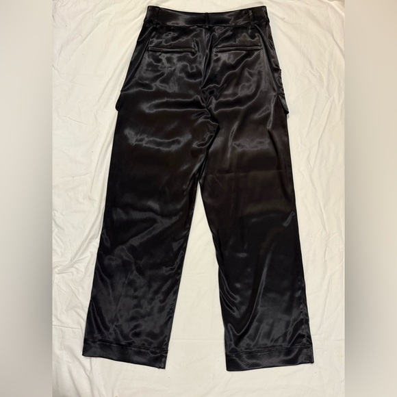 RESET By Jane Black Satin Cargo Wide Leg Pants Size Medium - Picture 5 of 13